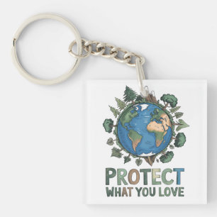 Porte-clefs Protégez ce que vous aimez" Conception De l'enviro
