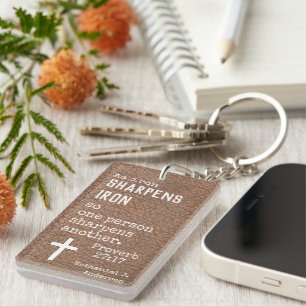 Porte-clefs Proverbes 17:17 Écriture biblique sur la force