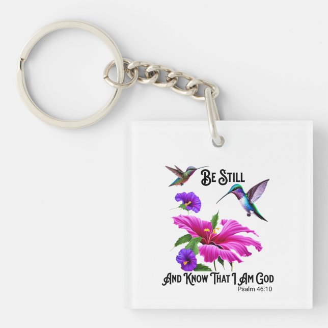 Porte-clefs Ps 46:10 Be Still and Know Hummingbird (Devant)