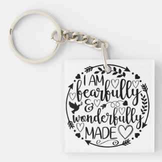 Porte-clefs Psalm 39 Wonderfully Made Christian Scripture