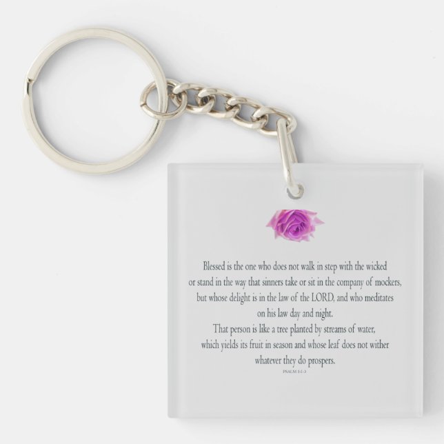 Porte-clefs Psaume 1, Flower (Devant)