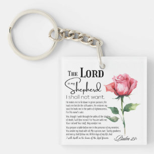 Porte-clefs Psaume 23 Le Seigneur est ma Fleur berger