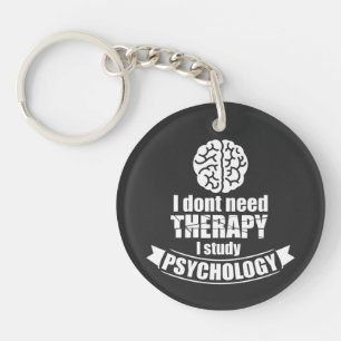 Porte-clefs Psychologie Étudiant Drôle Citation Acrylique Port