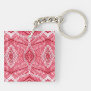 Porte-clefs Psychomachia Art Abstrait Aquarelle Rouge Clair
