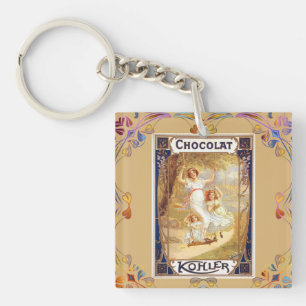 Porte-clefs Publicité au chocolat victorien élégant