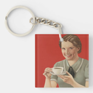 Porte-clefs Publicité vintage sur le café