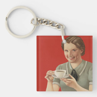 Porte-clefs Publicité vintage sur le café