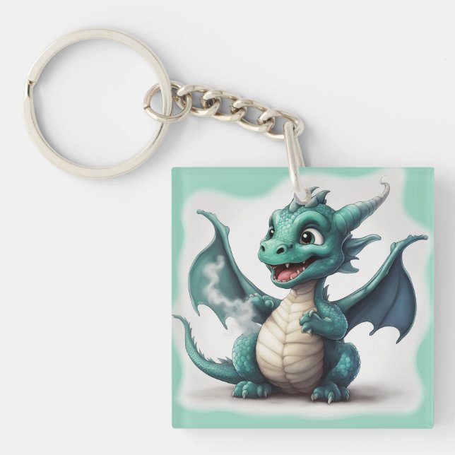 Porte-clefs Puff Le Petit Dragon Magique (Devant)