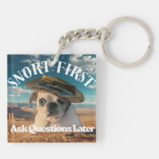 Porte-clefs Pug Groinon Pose Des Questions Plus Tard