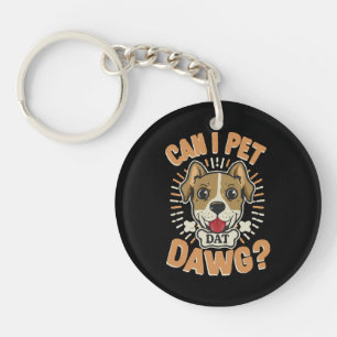 Porte-clefs Puis-je caresser ce chien