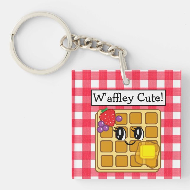 Porte-clefs Pun gaufre Cute Kawaii (Devant)
