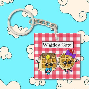 Porte-clefs Pun gaufre Cute Kawaii