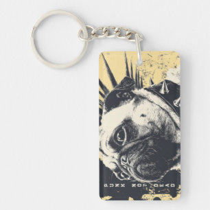 Porte-clefs Punk Not Dead Bulldog – Rock Dog Art