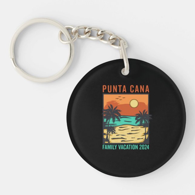 Porte-clefs Punta Cana Famille Vacation 2024 (Devant)