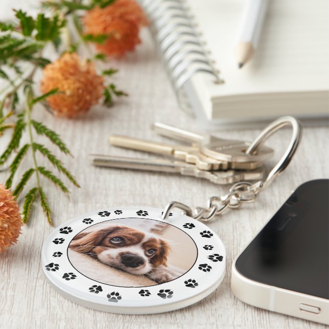Porte-clefs Pupprints noir photo (Devant droit)