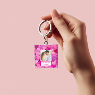 Porte-clefs Purple Coeurs roses quand vous êtes en colère