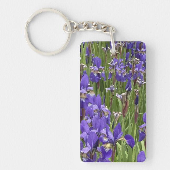 Porte-clefs Purple Iris Flowers Nature Plants Photography (Devant)