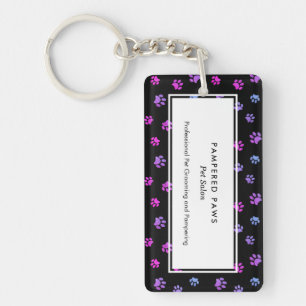 Porte-clefs Purple Pink Blue Empreintes de pattes Professionne