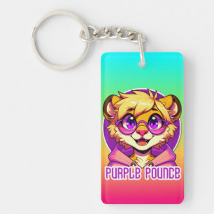 Porte-clefs Purple Pounce