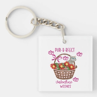 Porte-clefs Purr-fect valentine wishes
