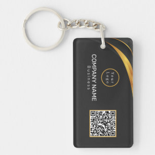 Porte-clefs QR Code Business Logo Moderne