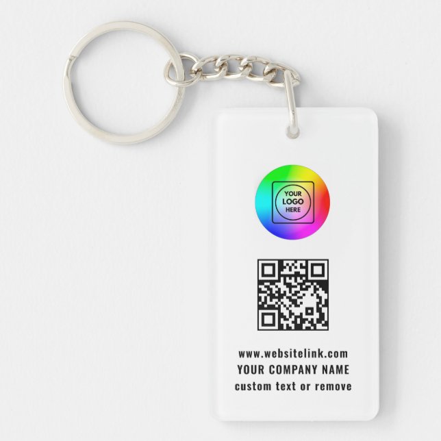 Porte-clefs QR Code Generator Business Promo Keychains (Devant)