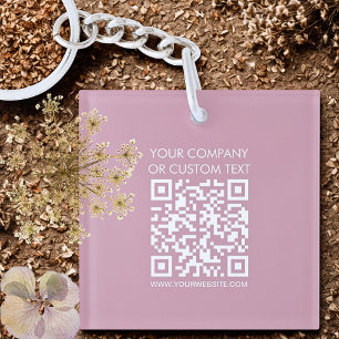Porte-clefs QR Code Texte Moderne Minimaliste acrylique