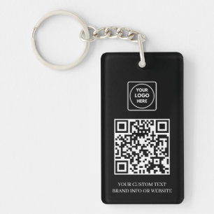 Porte-clefs QR noir   Conception de logo d'entreprise professi