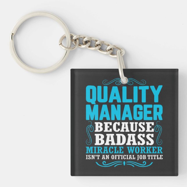 Porte-clefs Qualité Manager, Devis Funny Quality Manager (Devant)