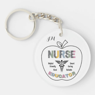 Porte-clefs Qualités de l'infirmière éducatrice/Pomme personna