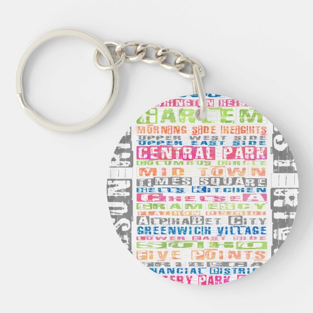 Porte-clefs Quartiers arc-en-ciel de New York (Devant)