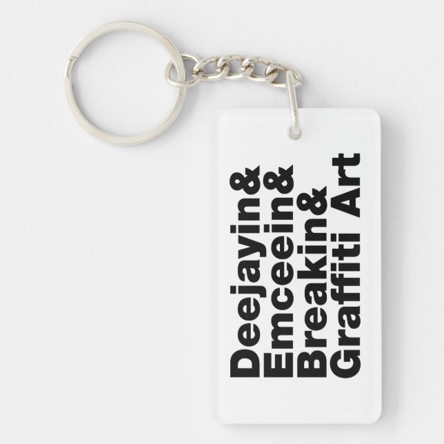 Porte-clefs Quatre éléments de l'Hip hop (Devant)