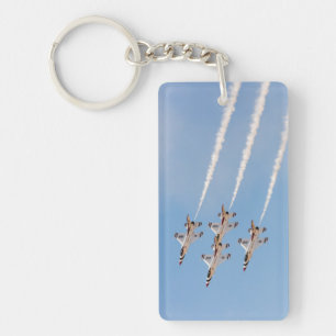 Porte-clefs Quatre F-16 Thunderbirds volent en formation rappr