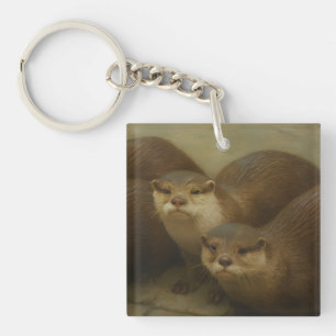 Porte-clefs Quatuor Otter - Art de la faune
