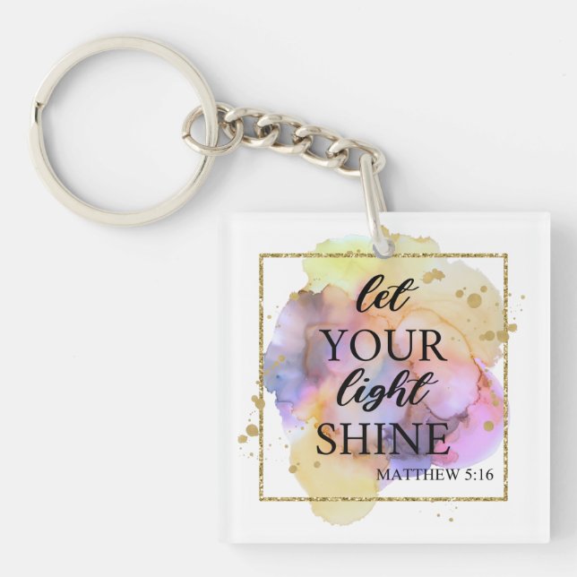 Porte-clefs Que votre lumière brille  (Devant)