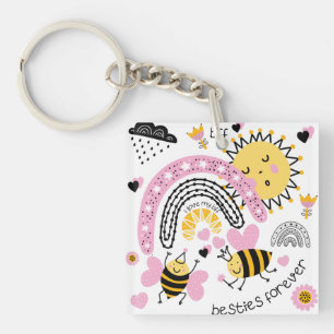 Porte-clefs Queen Bees Best Friends Forever Cute