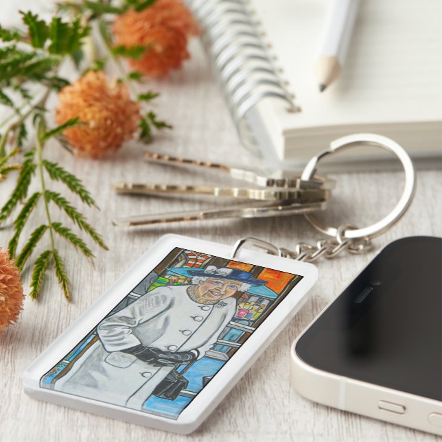 Porte-clefs Queen Elizabeth At Paddington Station (Devant droit)
