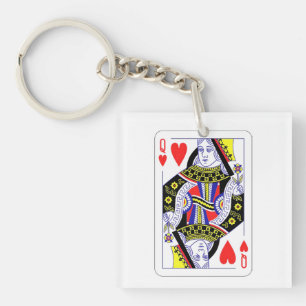 Porte-clefs Queen of Hearts Surdimensionné Graphisme, Jouer de