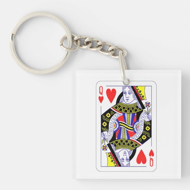 Porte-clefs Queen of Hearts Surdimensionné Graphisme, Jouer de (Devant)