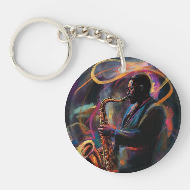 Porte-clefs Quelque chose à propos d'un saxophone... (Devant)