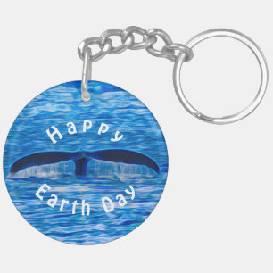 Porte-clefs Queue de baleines Jour des terres Océan bleu