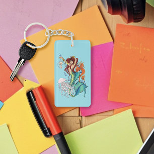 Porte-clefs Queue Turquoise de sirène d'Imaginaire