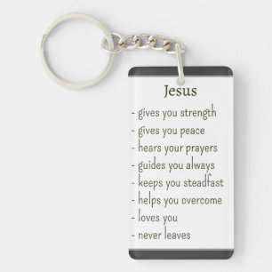 Porte-clefs Qui est Jésus, rappel réconfortant, cadeau souveni