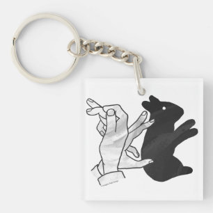 Porte-clefs Rabbit Silhouette main