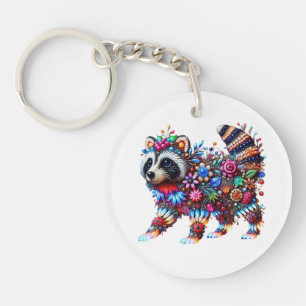 Porte-clefs Raccoon brillant enchanté
