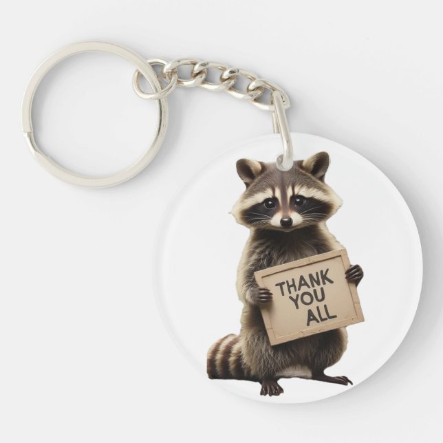 Porte-clefs Raccoon nouveau né (Devant)