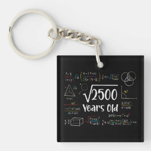 Porte-clefs Racine carré de 2500 50e anniversaire 50 ans Cadea