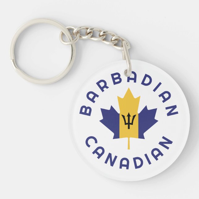 Porte-clefs Racines barbadiennes canadiennes (Devant)