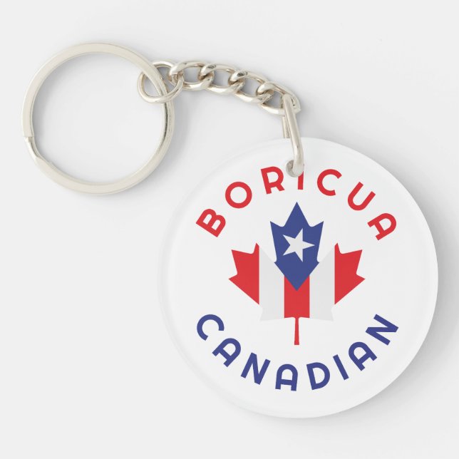 Porte-clefs Racines canadiennes de Boricua (Devant)