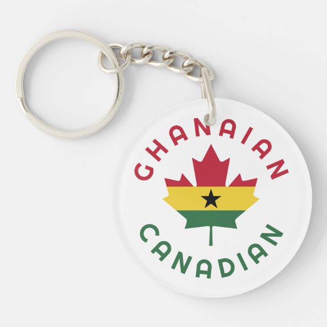 Porte-clefs Racines canadiennes ghanéennes (Devant)